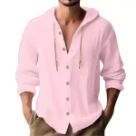 Camisa de lino para hombre, ropa informal firme, Sudadera con capucha | Ropa de hombre · Omeda.es