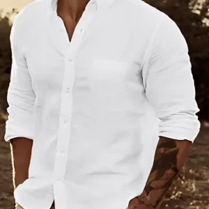 Camisa de manga larga con cuello para hombre, perezosa, diaria, sin | Ropa de hombre · Omeda.es