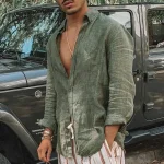 Camisa de manga larga para hombre, ajuste Regular, informal, holgada, | Ropa de hombre · Omeda.es