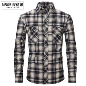 Camisa de manga larga para hombre, camisa a cuadros de lana molida, | Ropa de hombre · Omeda.es
