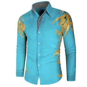 Camisa de manga larga para hombre, camisa estampada, moda nueva, | Ropa de hombre · Omeda.es