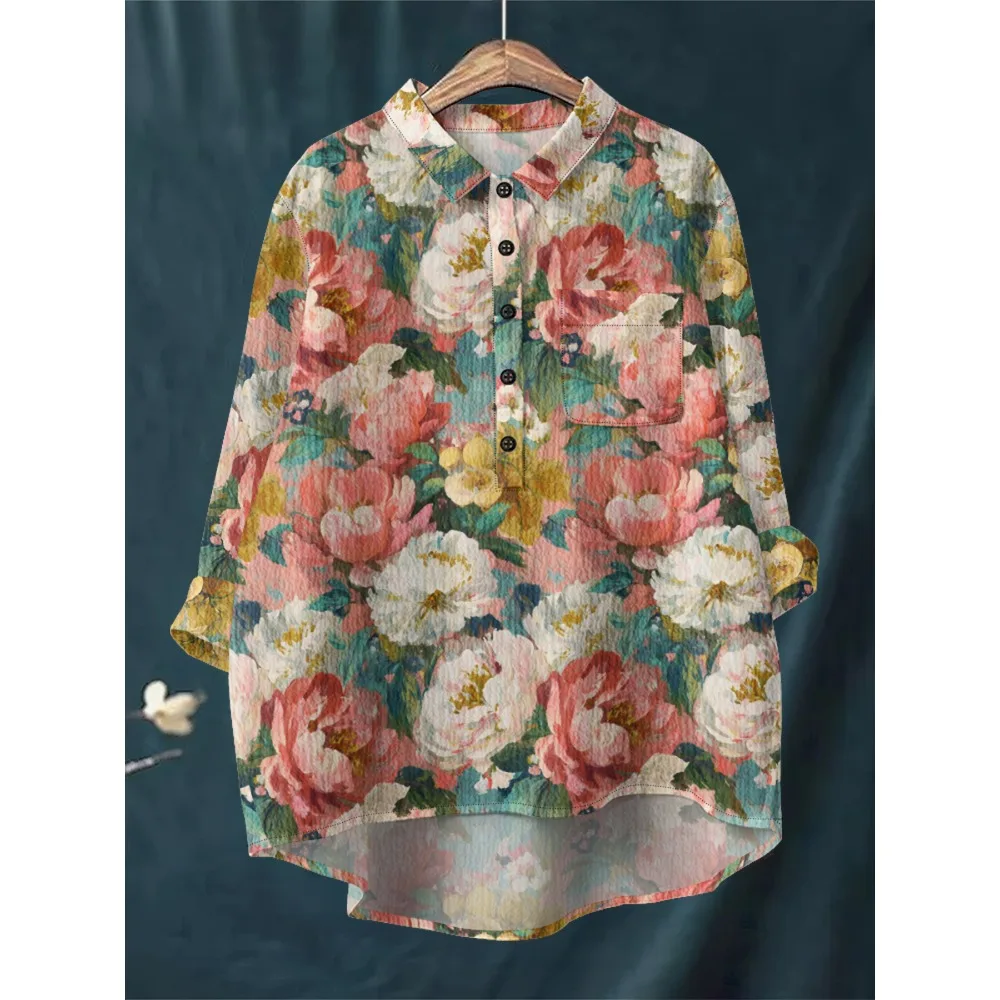 Camisa de mujer con bolsillo en el pecho Blusa de manga larga de | Ropa de mujer · Omeda.es - Imagen 10