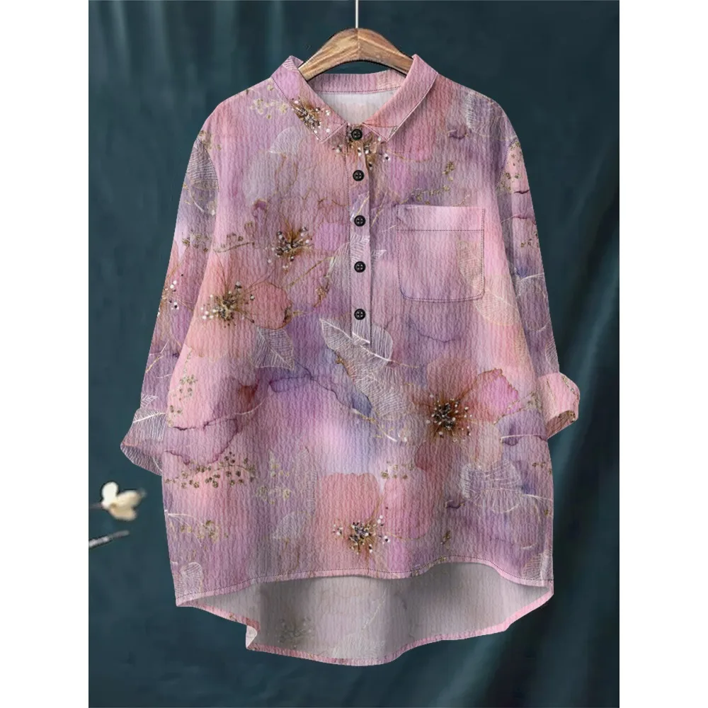 Camisa de mujer con bolsillo en el pecho Blusa de manga larga de | Ropa de mujer · Omeda.es - Imagen 13