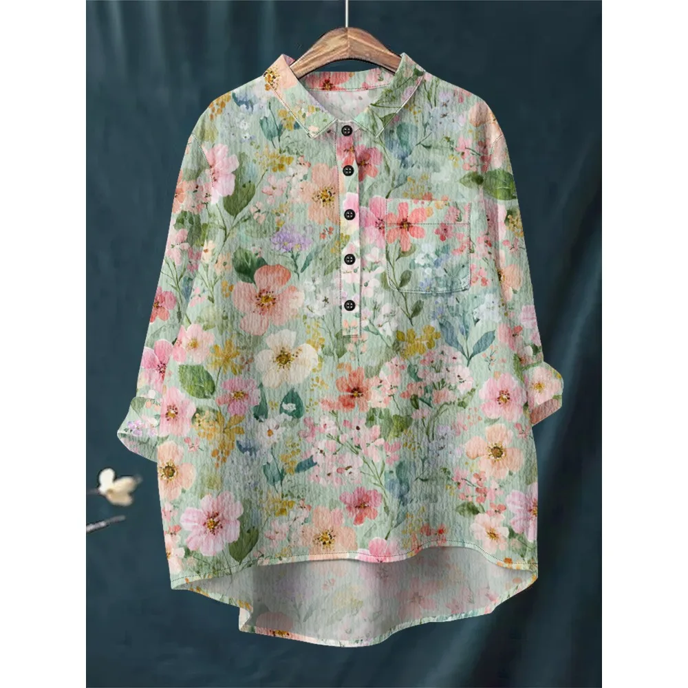 Camisa de mujer con bolsillo en el pecho Blusa de manga larga de | Ropa de mujer · Omeda.es - Imagen 15