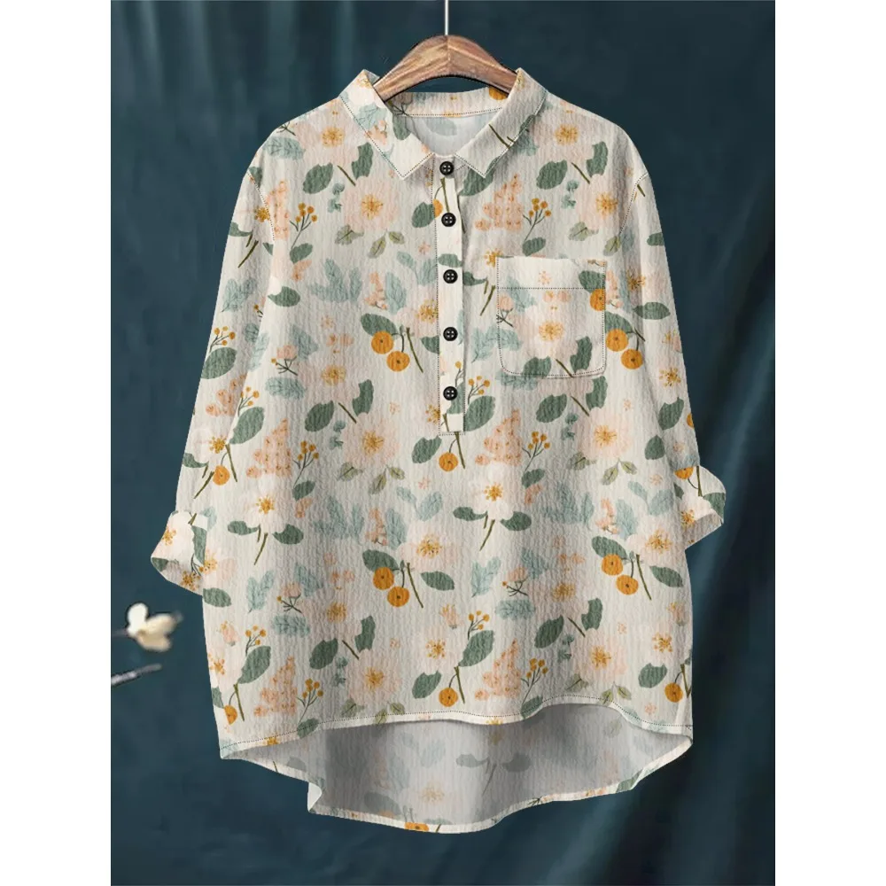 Camisa de mujer con bolsillo en el pecho Blusa de manga larga de | Ropa de mujer · Omeda.es - Imagen 16