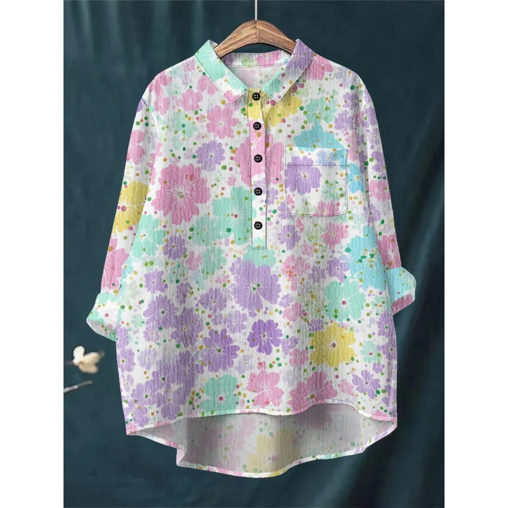 Camisa de mujer con bolsillo en el pecho Blusa de manga larga de | Ropa de mujer · Omeda.es - Imagen 17