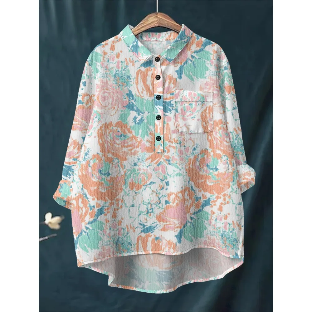 Camisa de mujer con bolsillo en el pecho Blusa de manga larga de | Ropa de mujer · Omeda.es - Imagen 18