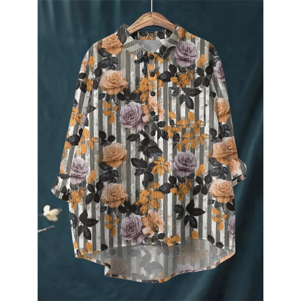 Camisa de mujer con bolsillo en el pecho Blusa de manga larga de | Ropa de mujer · Omeda.es - Imagen 19