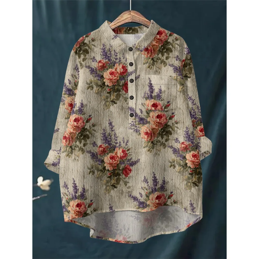 Camisa de mujer con bolsillo en el pecho Blusa de manga larga de | Ropa de mujer · Omeda.es - Imagen 21