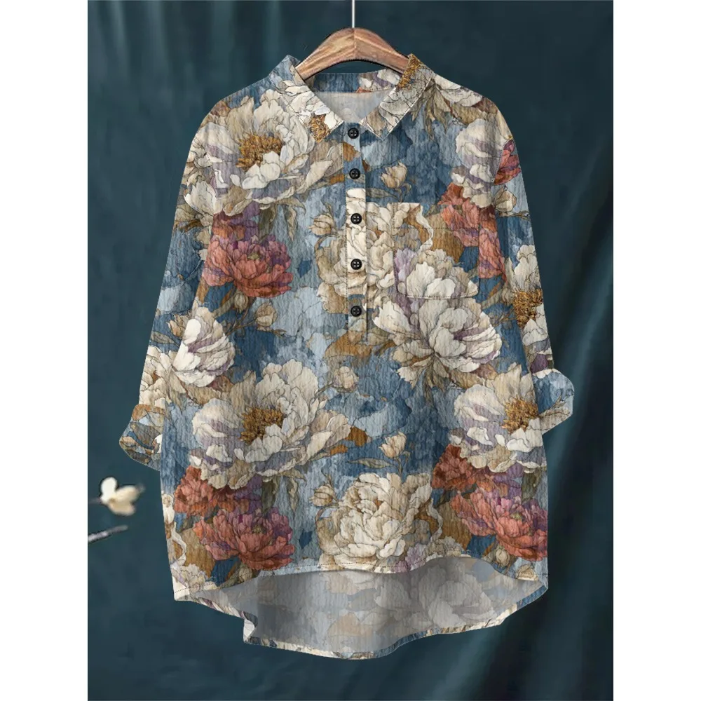Camisa de mujer con bolsillo en el pecho Blusa de manga larga de | Ropa de mujer · Omeda.es - Imagen 23