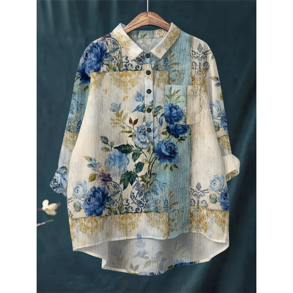 Camisa de mujer con bolsillo en el pecho Blusa de manga larga de | Ropa de mujer · Omeda.es - Imagen 24