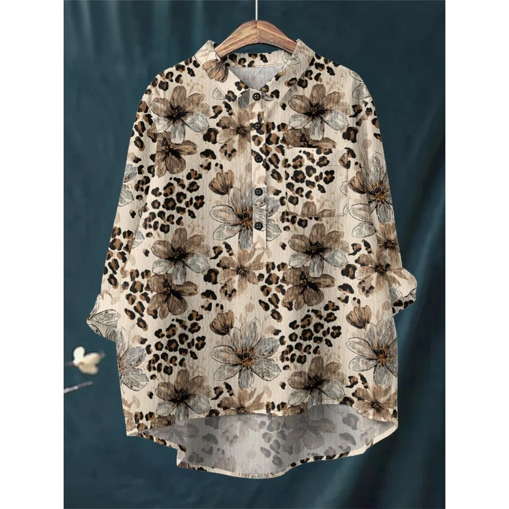 Camisa de mujer con bolsillo en el pecho Blusa de manga larga de | Ropa de mujer · Omeda.es - Imagen 6