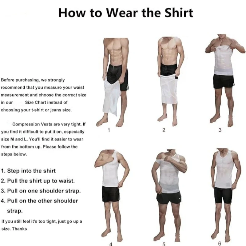 Camisas de compresión para hombres, ropa moldeadora de pecho, Control | Ropa de hombre · Omeda.es - Imagen 9