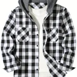 Camisas de hombre clásicas a cuadros informales con botones y capucha | Ropa de hombre · Omeda.es