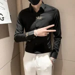 Camisas para hombres de manga larga bordado camisa blanca para hombre | Ropa de hombre · Omeda.es