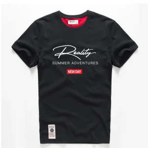 Camiseta de algodón para hombre, camiseta blanca y azul, camiseta | Ropa de hombre · Omeda.es