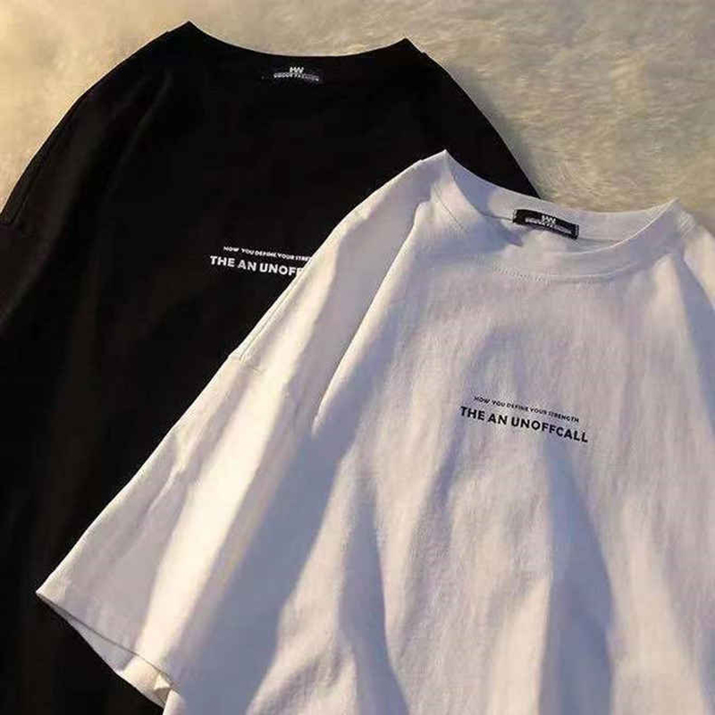 Camiseta con estampado de letras para hombre, camisa holgada de manga | Ropa de hombre · Omeda.es - Imagen 3