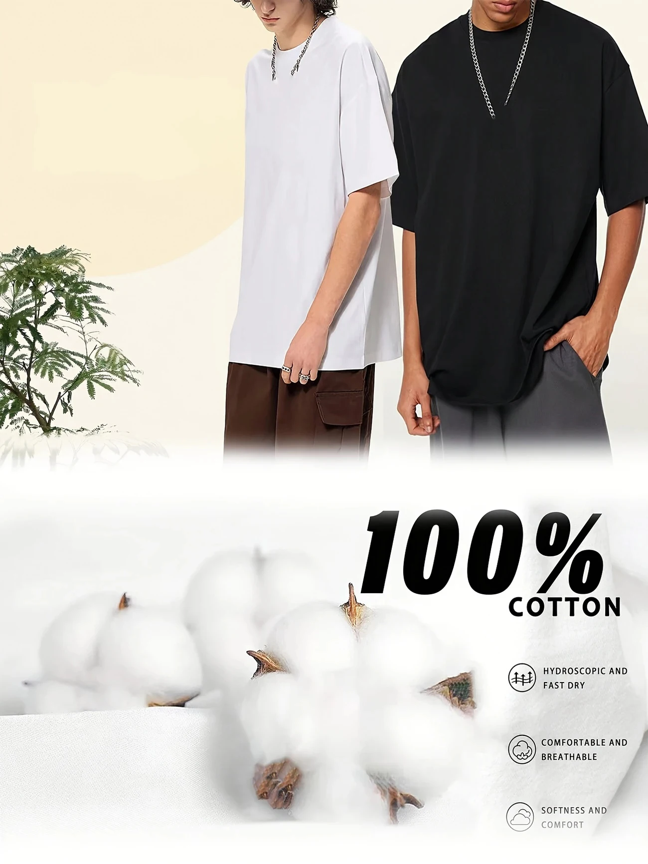 Camiseta de moda urbana para hombre, camiseta con estampado de manga | Ropa de hombre · Omeda.es - Imagen 9