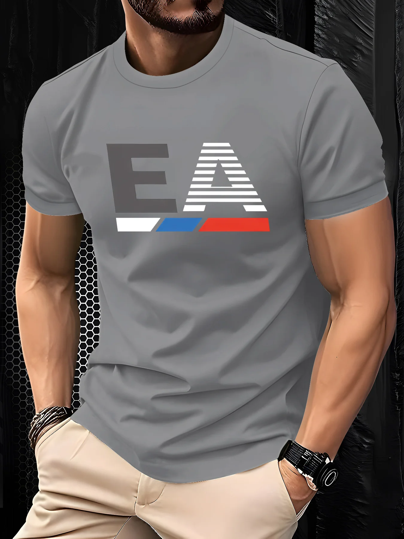 Camiseta gráfica para hombre, camiseta de poliéster suave | Ropa de hombre · Omeda.es - Imagen 7