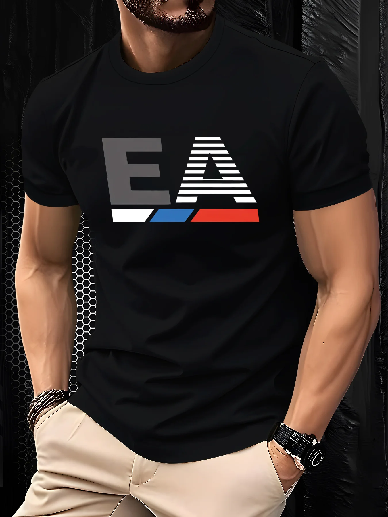 Camiseta gráfica para hombre, camiseta de poliéster suave | Ropa de hombre · Omeda.es - Imagen 8