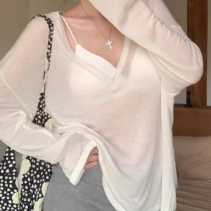 Camiseta de gran tamaño para mujer, camiseta informal holgada y fina | Ropa de mujer · Omeda.es