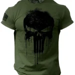 Camiseta para hombre con estampado 3D de calavera patriótica militar, | Ropa de hombre · Omeda.es