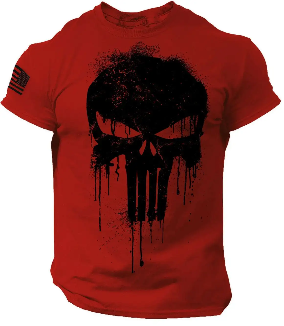 Camiseta para hombre con estampado 3D de calavera patriótica militar, | Ropa de hombre · Omeda.es - Imagen 10