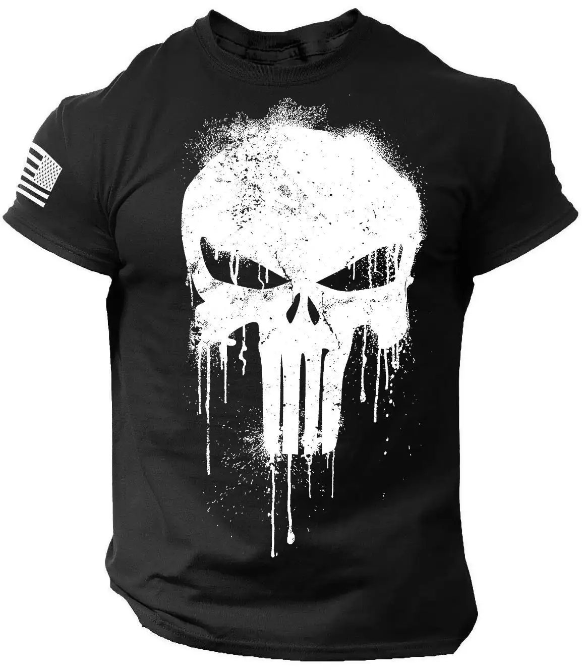 Camiseta para hombre con estampado 3D de calavera patriótica militar, | Ropa de hombre · Omeda.es - Imagen 11