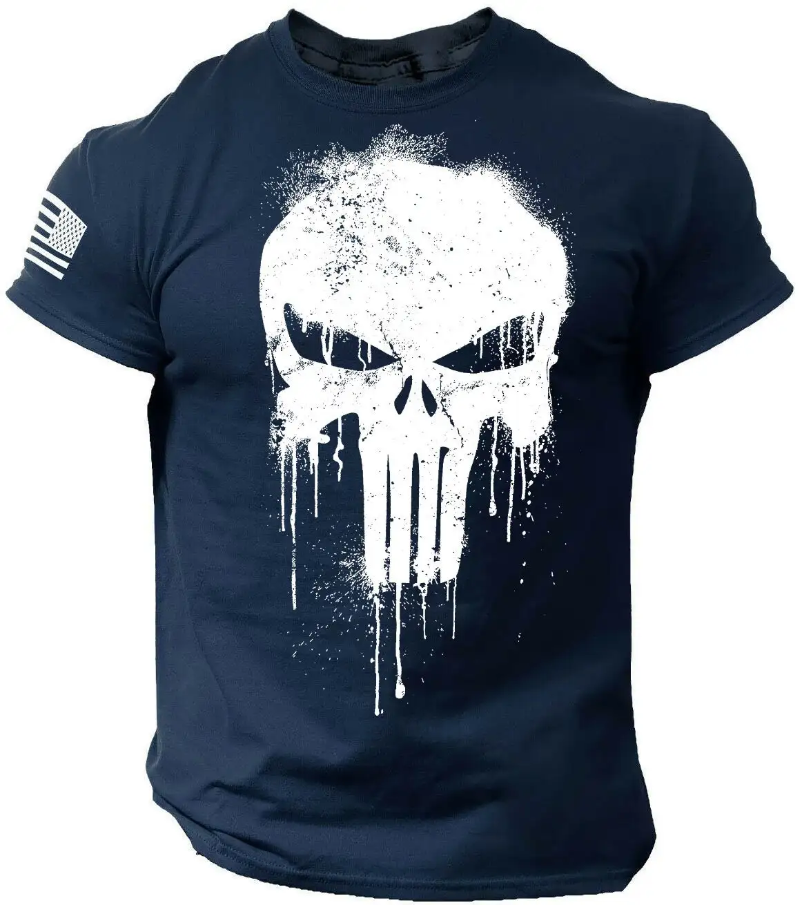 Camiseta para hombre con estampado 3D de calavera patriótica militar, | Ropa de hombre · Omeda.es - Imagen 12