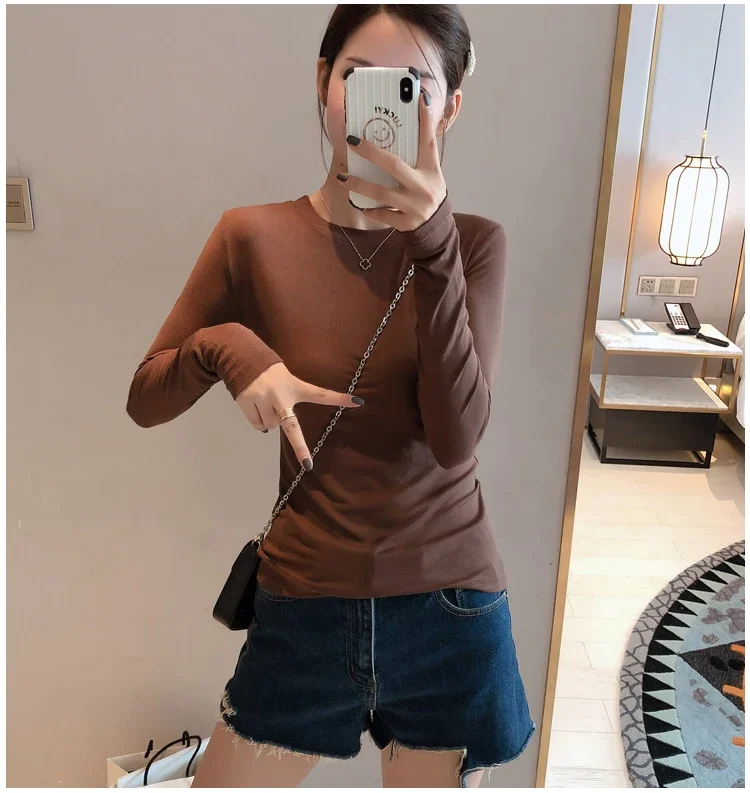 Camiseta lisa de alta calidad para mujer, camisetas básicas elásticas | Ropa de mujer · Omeda.es - Imagen 10