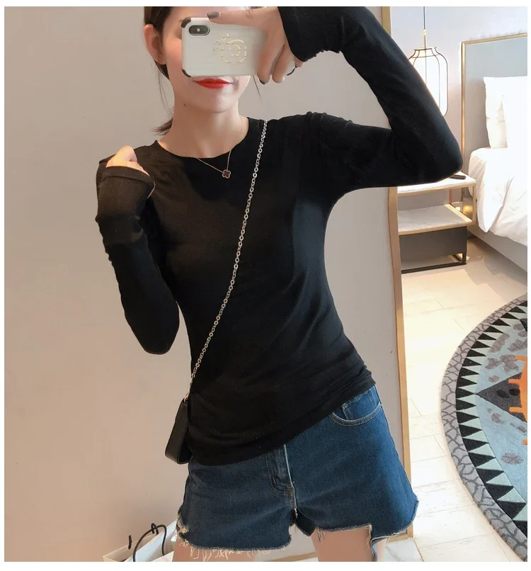 Camiseta lisa de alta calidad para mujer, camisetas básicas elásticas | Ropa de mujer · Omeda.es - Imagen 18