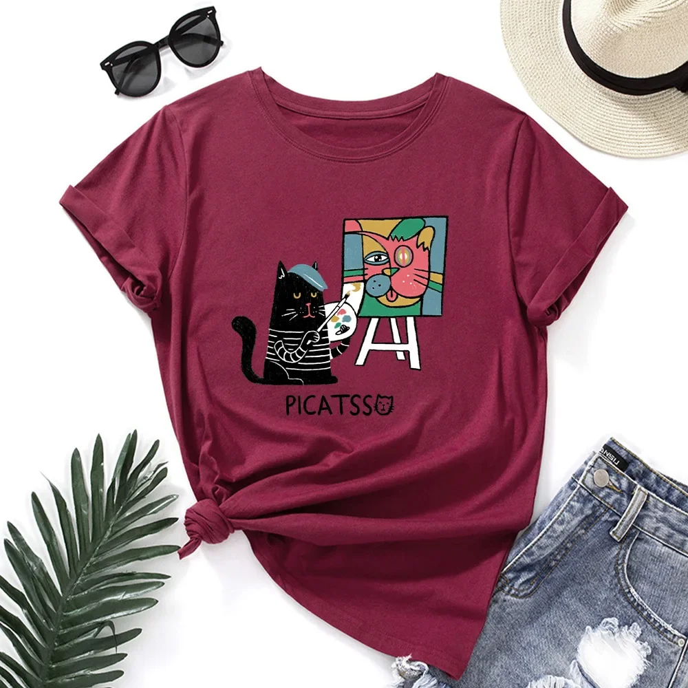 Camiseta de manga corta de gran tamaño para mujer, Camiseta estampada | Ropa de mujer · Omeda.es - Imagen 4