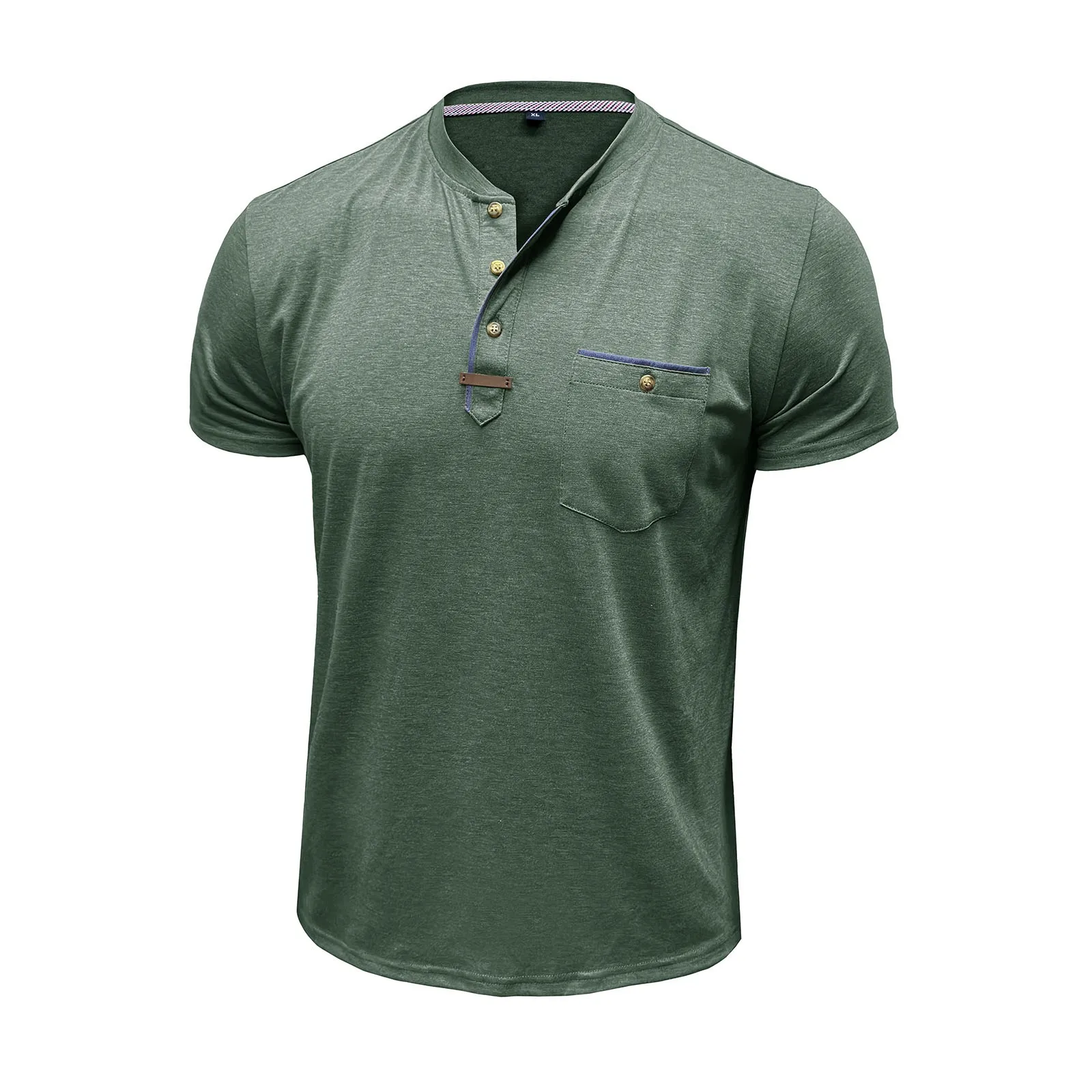 Camiseta de manga corta para hombre, camisa informal con cuello | Ropa de hombre · Omeda.es - Imagen 11