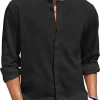 Camiseta de manga larga de lino para hombre Camisa de playa informal | Ropa de hombre · Omeda.es