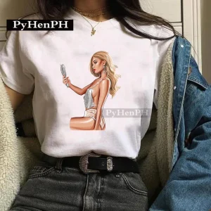 Camiseta de moda para chica, una elegante camiseta estampada de | Ropa de hombre · Omeda.es