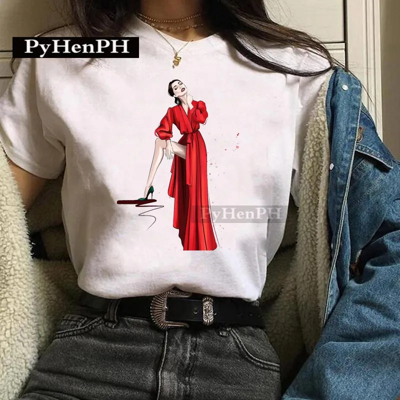 Camiseta de moda para chica, una elegante camiseta estampada de | Ropa de hombre · Omeda.es - Imagen 12