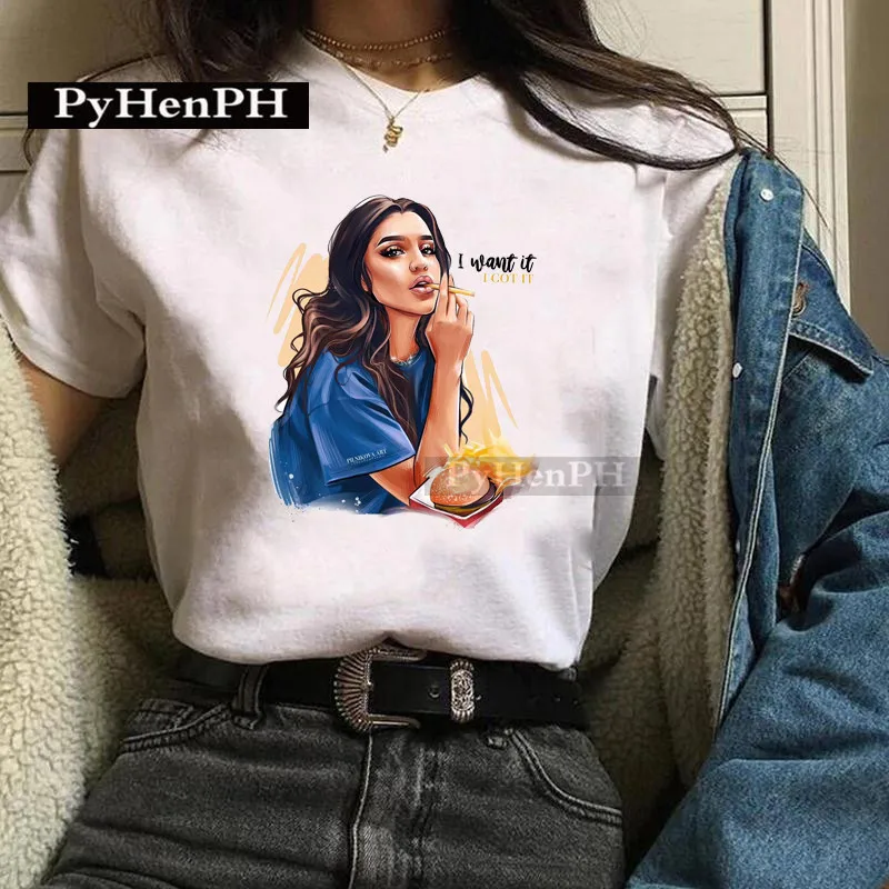 Camiseta de moda para chica, una elegante camiseta estampada de | Ropa de hombre · Omeda.es - Imagen 25