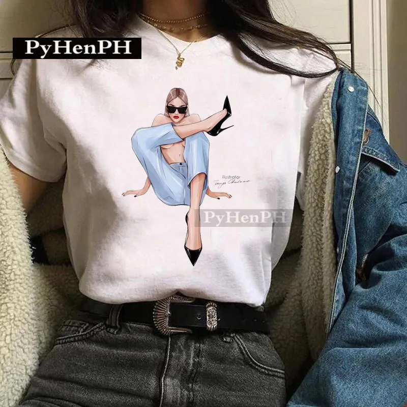 Camiseta de moda para chica, una elegante camiseta estampada de | Ropa de hombre · Omeda.es - Imagen 30