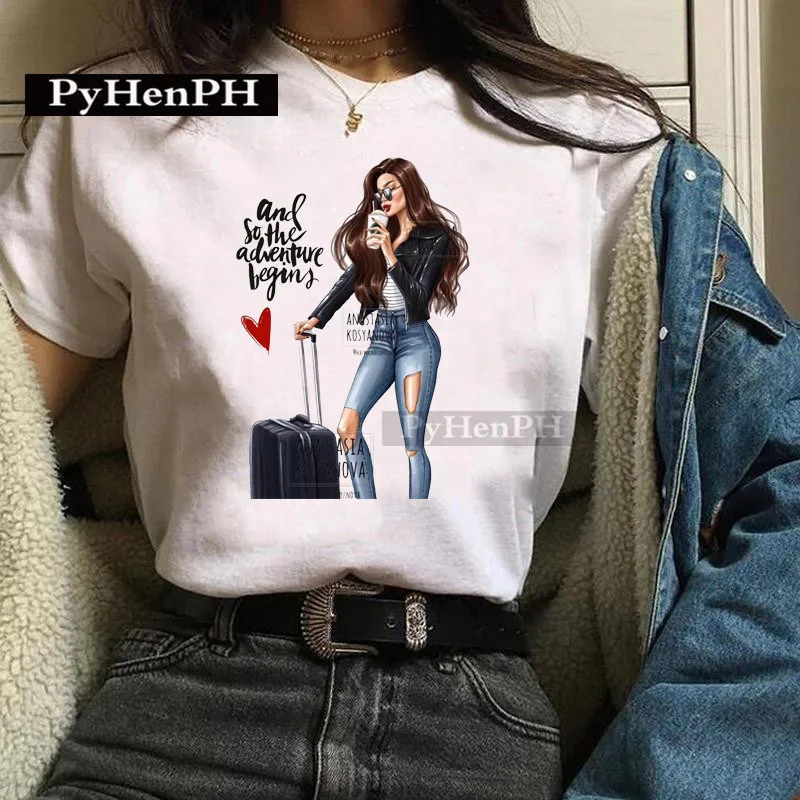 Camiseta de moda para chica, una elegante camiseta estampada de | Ropa de hombre · Omeda.es - Imagen 32