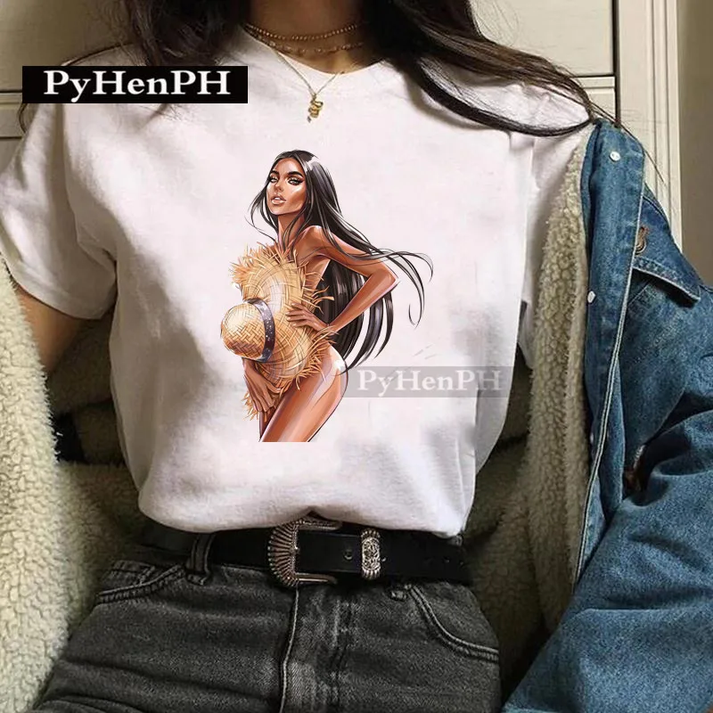 Camiseta de moda para chica, una elegante camiseta estampada de | Ropa de hombre · Omeda.es - Imagen 7