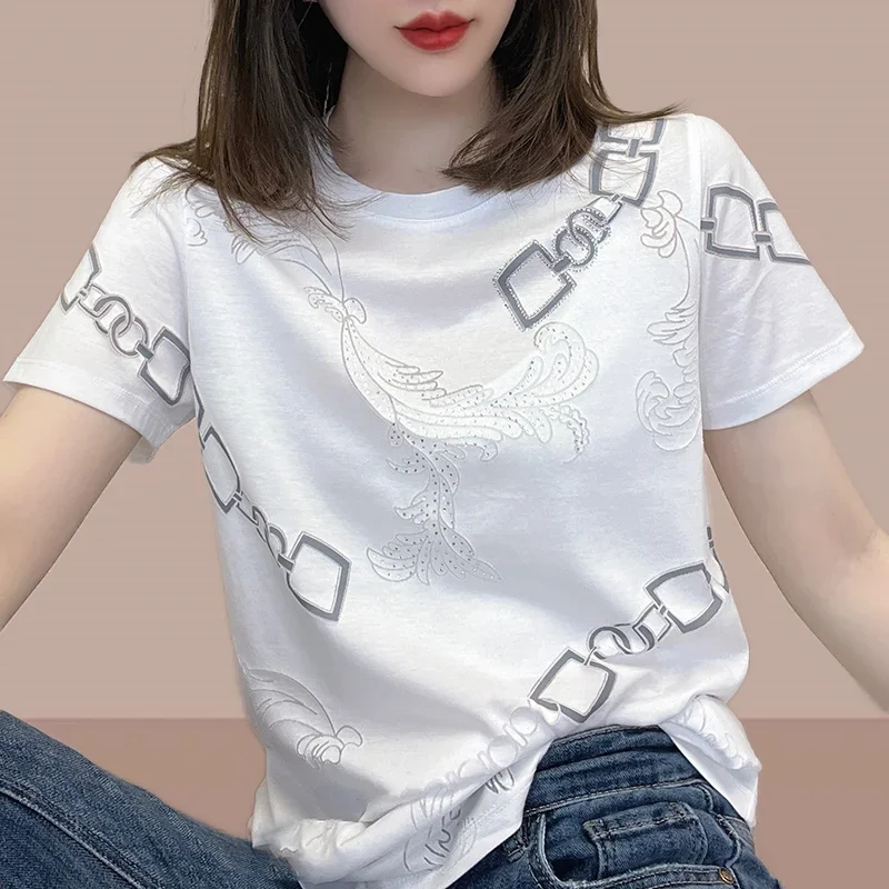 Camiseta mujer 100 ℅ Algodón gráfico holgado cuello Polo mujer ropa | Ropa de mujer · Omeda.es - Imagen 10