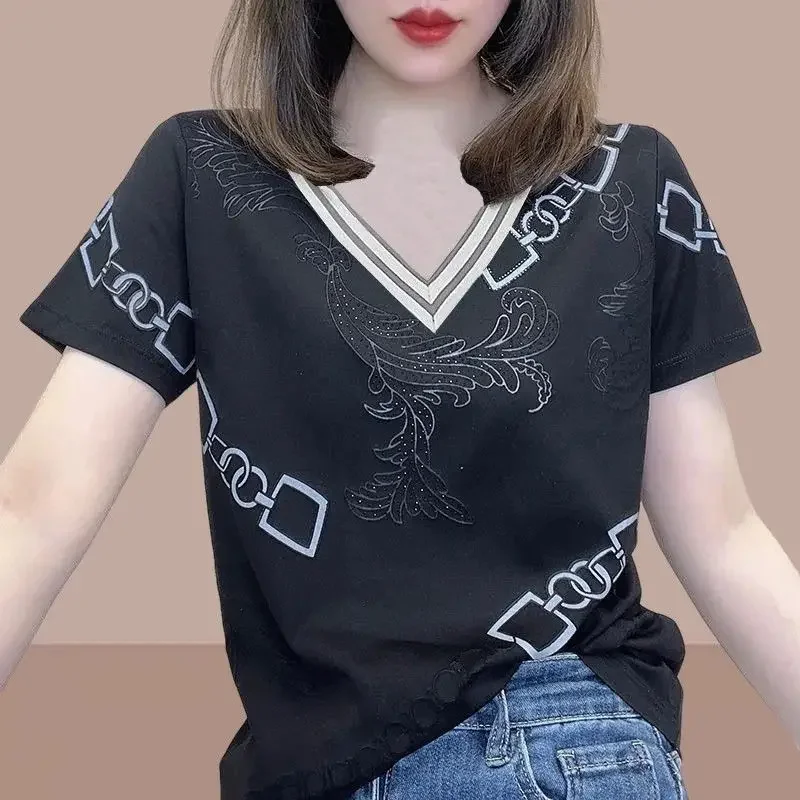 Camiseta mujer 100 ℅ Algodón gráfico holgado cuello Polo mujer ropa | Ropa de mujer · Omeda.es - Imagen 13