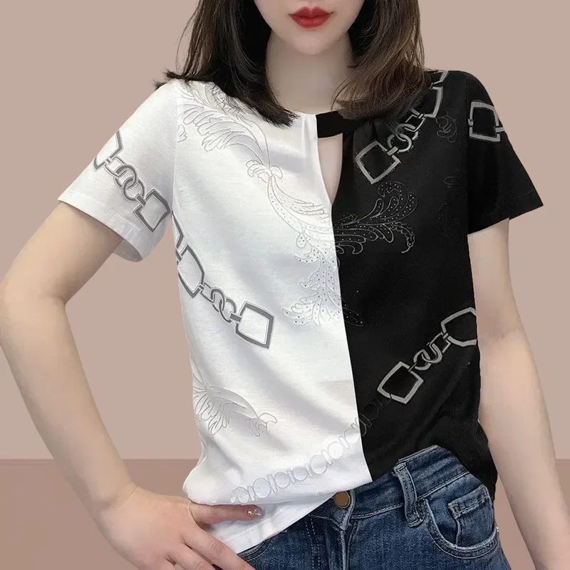 Camiseta mujer 100 ℅ Algodón gráfico holgado cuello Polo mujer ropa | Ropa de mujer · Omeda.es - Imagen 14