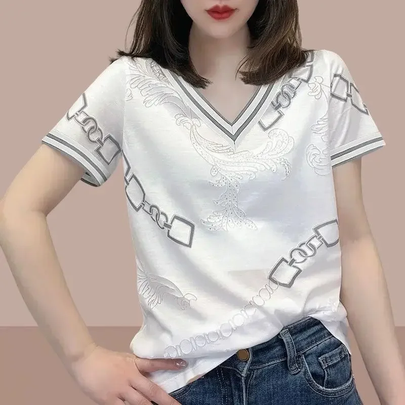 Camiseta mujer 100 ℅ Algodón gráfico holgado cuello Polo mujer ropa | Ropa de mujer · Omeda.es - Imagen 4