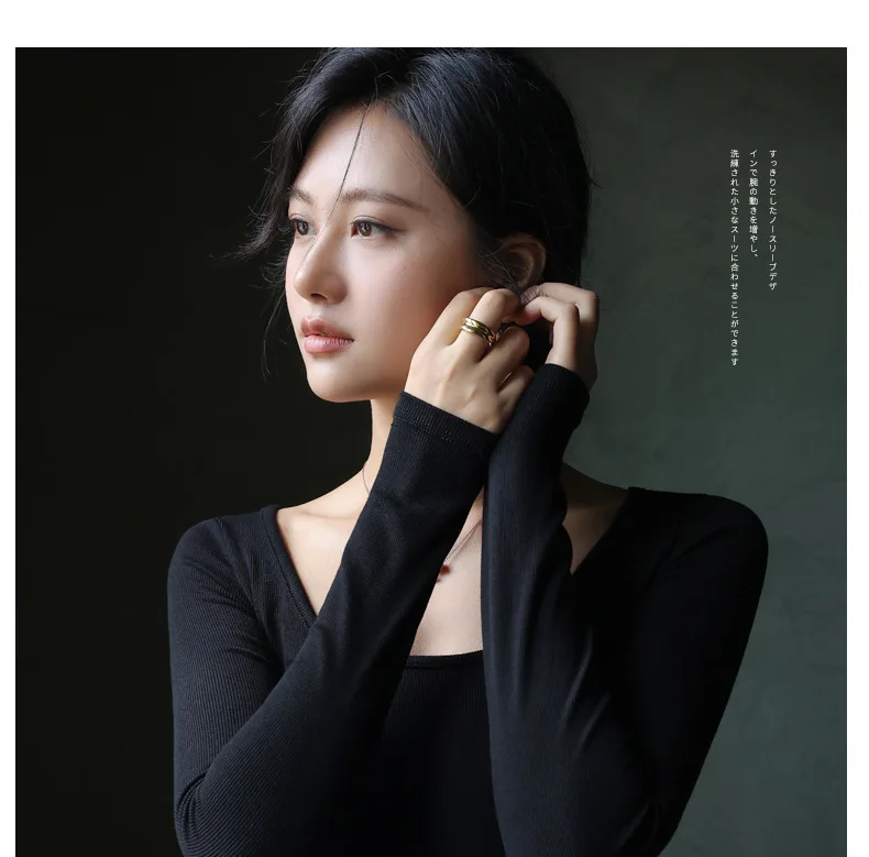 Camiseta de mujer 2025 Modal otoño camisa de fondo negro primavera | Ropa de mujer · Omeda.es - Imagen 3