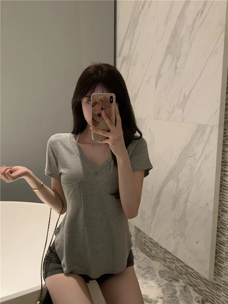 Camiseta para mujer 2025, novedad de verano, diseño con cuello en V, | Ropa de mujer · Omeda.es - Imagen 11