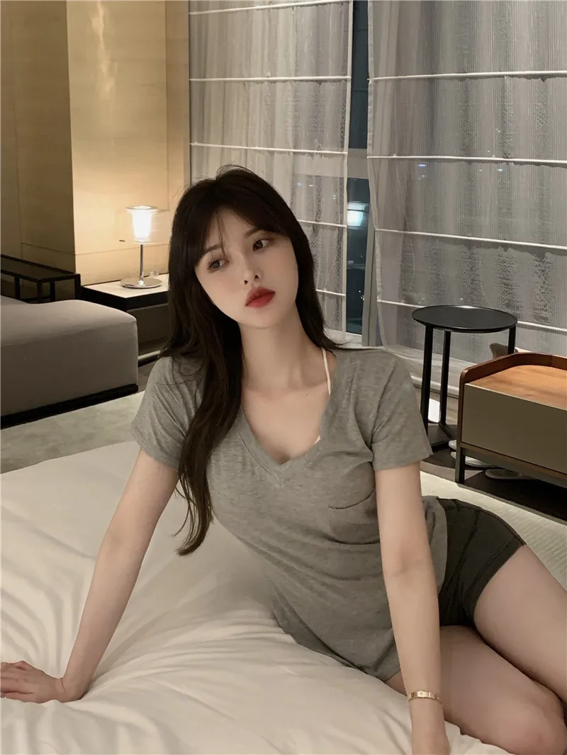 Camiseta para mujer 2025, novedad de verano, diseño con cuello en V, | Ropa de mujer · Omeda.es - Imagen 12