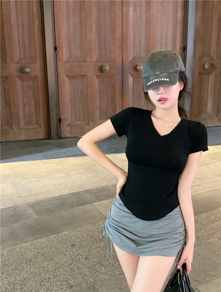 Camiseta para mujer 2025, novedad de verano, diseño con cuello en V, | Ropa de mujer · Omeda.es - Imagen 26