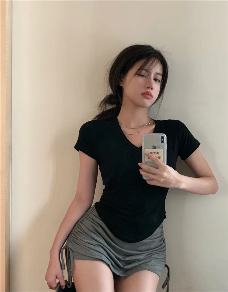 Camiseta para mujer 2025, novedad de verano, diseño con cuello en V, | Ropa de mujer · Omeda.es - Imagen 27