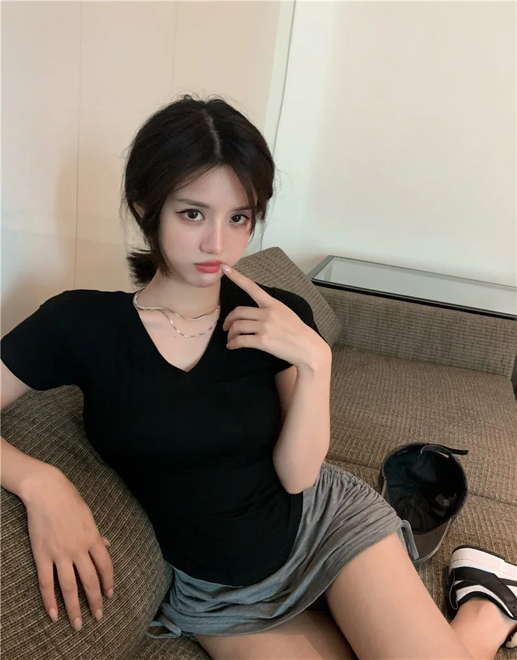 Camiseta para mujer 2025, novedad de verano, diseño con cuello en V, | Ropa de mujer · Omeda.es - Imagen 30